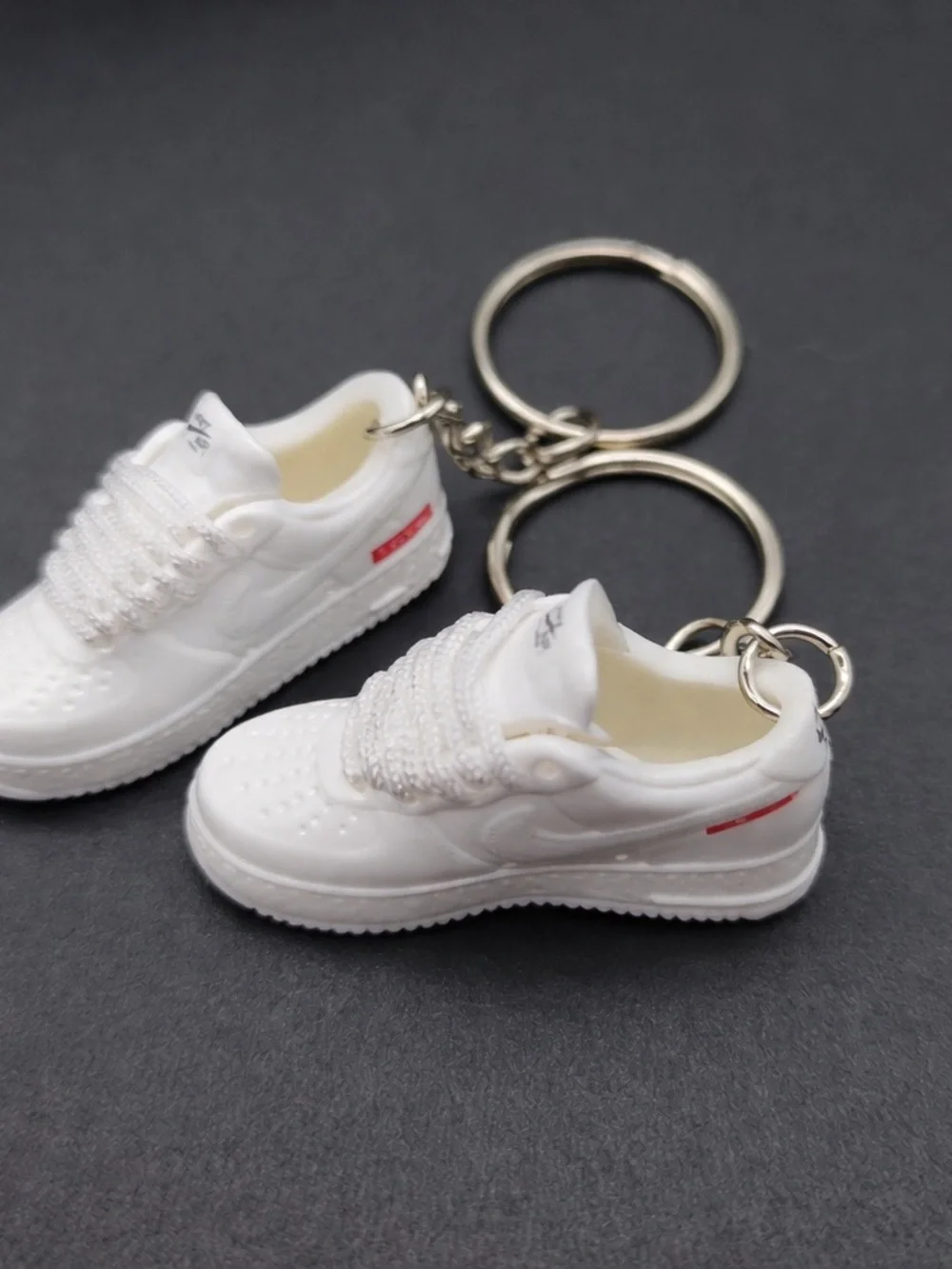 Black & White Sneaker Keychain | Mini Shoe Charm